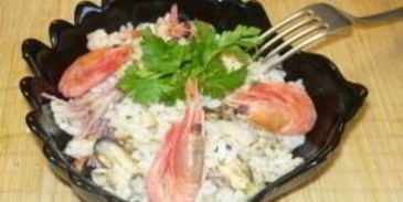 рис на сковороде