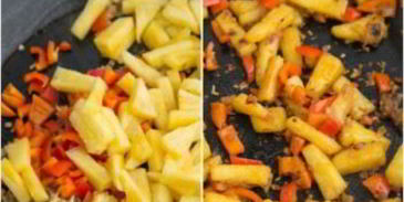 рис с ананасом и овощами