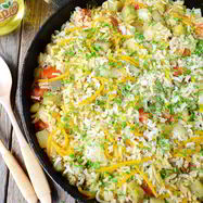 Рецепт Риса с баклажанами и сладким перцем