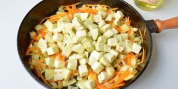 рис с баклажанами и сладким перцем