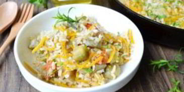 рис с баклажанами и сладким перцем