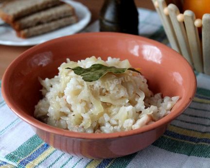 Рис с капустой и мясом