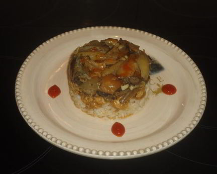 Рис с курицей и грибами