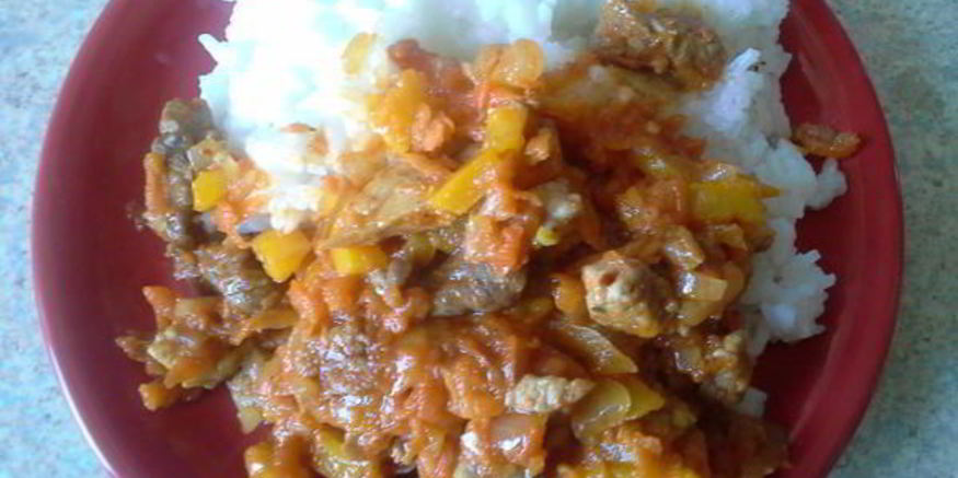 Рецепт риса с мясом и овощами