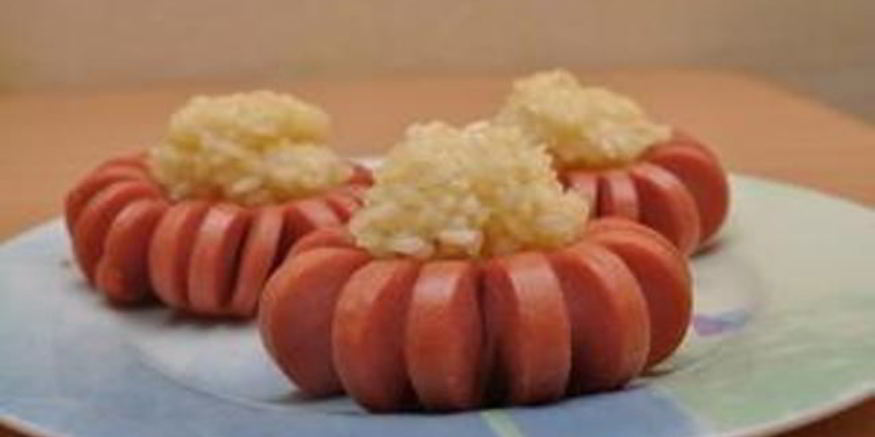 Рецепт риса с сосисками
