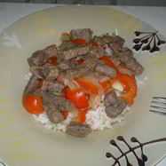 Рецепт Риса с тушеными овощами и говядиной