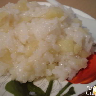 Рис с яблоками Шарлотка