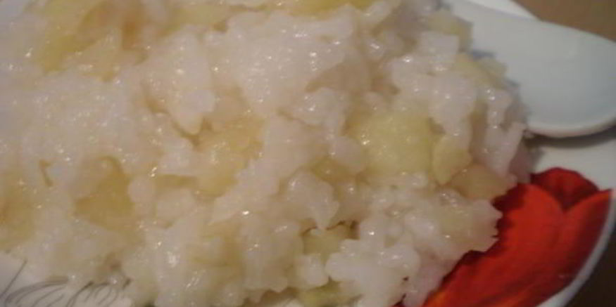 Рецепт риса с яблоками шарлотка
