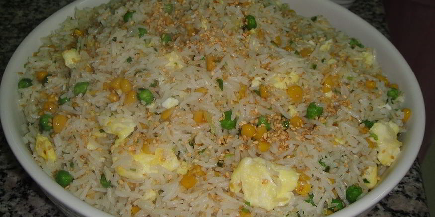 Рецепт риса с яйцом и овощами