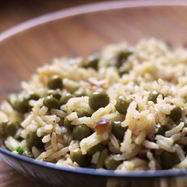 Рецепт Риса с зеленым горошком и миндалем