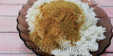 рисовые крокеты с сыром и ветчиной