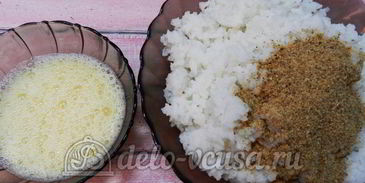 рисовые крокеты с сыром и ветчиной