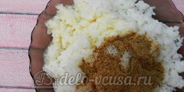 рисовые крокеты с сыром и ветчиной