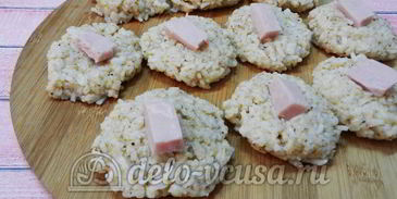 рисовые крокеты с сыром и ветчиной
