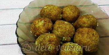 рисовые крокеты с сыром и ветчиной