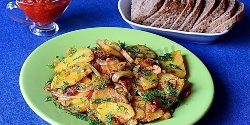 Рецепт жареной картошки с болгарским перцем