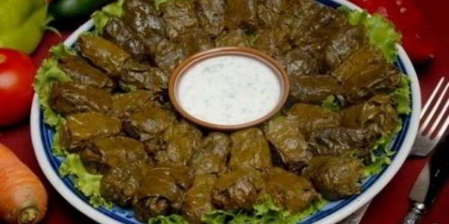 Рецепт долмы из маринованных виноградных листьев