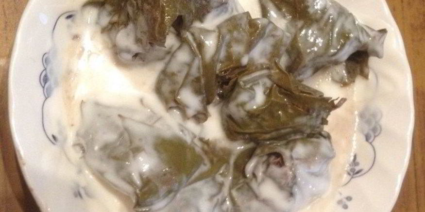 Рецепт долмы с соусом на основе кефира