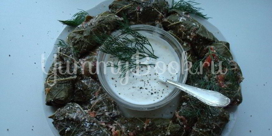 Рецепт долмы в виноградных листьях