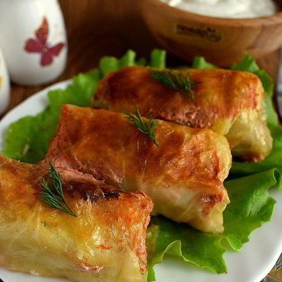 Голубцы в духовке со сметаной