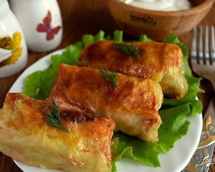 Голубцы в духовке со сметаной