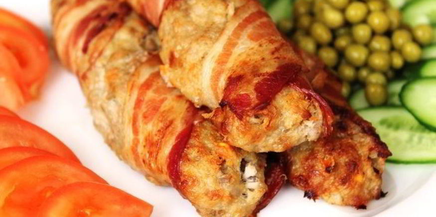 Рецепт кебаба — ленивых голубцов в беконе