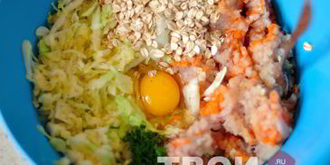 ленивые голубцы из курицы с овсяными хлопьями