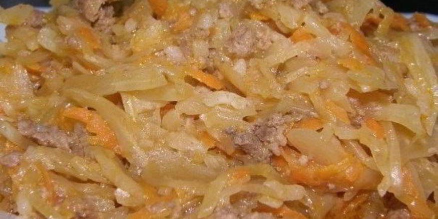 Рецепт ленивых голубцов ломтиками в духовке