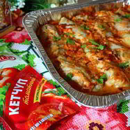 Рецепт Запеченных голубцов в кетчупе и сметане