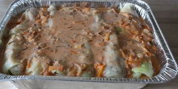 запеченные голубцы в кетчупе и сметане