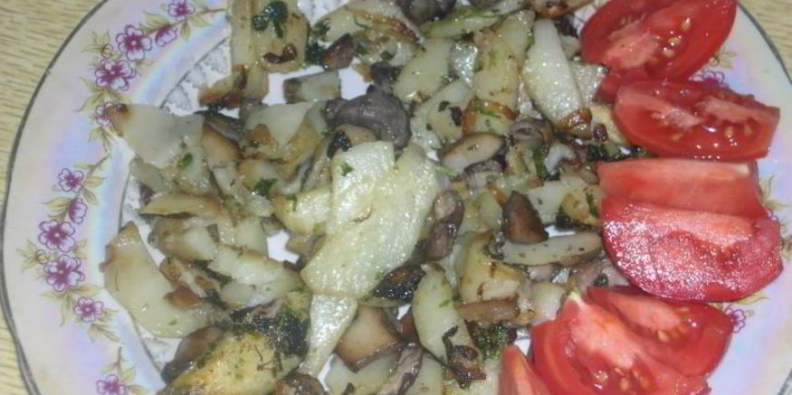 Рецепт белых грибов жареных с картошкой