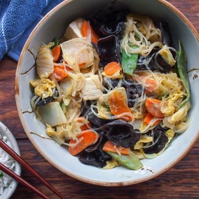 Древесные грибы с морковью