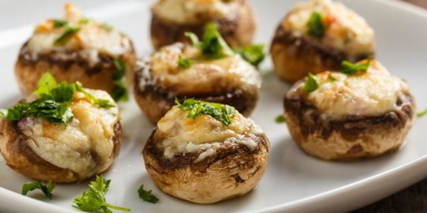 Рецепт фаршированных грибов на гриле
