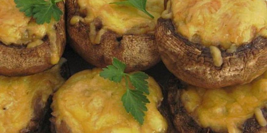 Рецепт фаршированных грибов с сыром в духовке