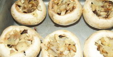 фаршированные грибы с сыром в духовке