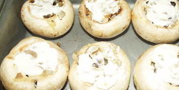 фаршированные грибы с сыром в духовке