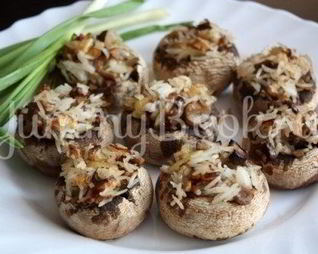 Фаршированые грибы Рисовое чудо