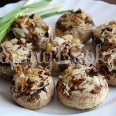 Фаршированые грибы Рисовое чудо
