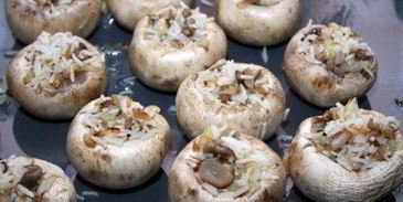 фаршированые грибы рисовое чудо