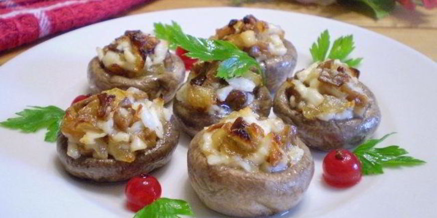 Рецепт грибов фаршированных в духовке