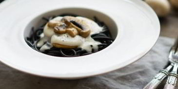 грибы под белым соусом