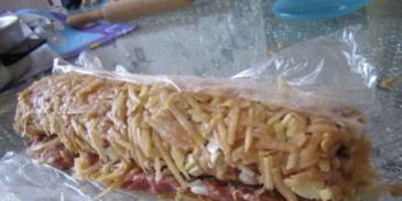 грибы с фаршем и картошкой