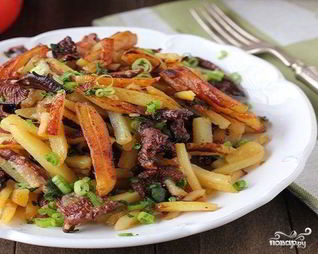 Грибы сушеные жареные