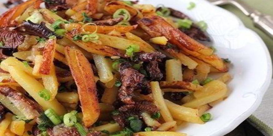 Рецепт грибов сушеных жареных