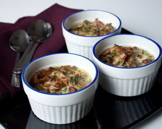 Грибы в сливочной заливке