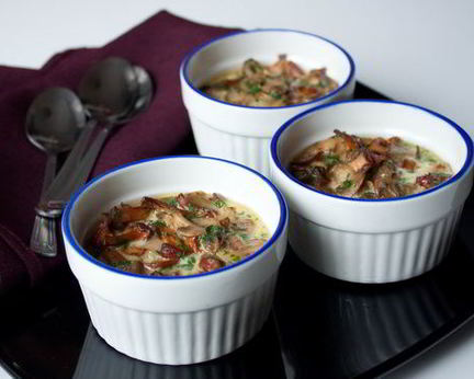 Грибы в сливочной заливке