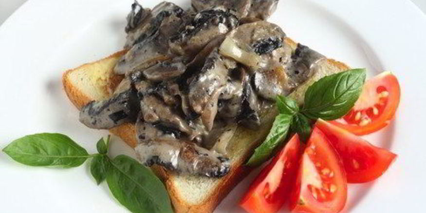 Рецепт грибов в сливочном соусе с шалфеем