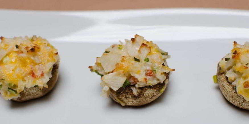 Рецепт шампиньонов фаршированных крабовыми палочками