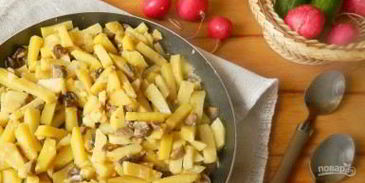 шампиньоны с картошкой жареные