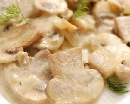 Шампиньоны в сливочном соусе